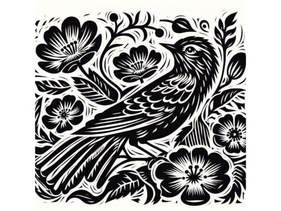 A Bold, High-Contrast Linocut Print: The Typeface for Authentic Impact