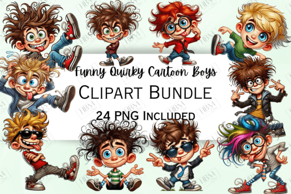 Add a Whimsical Touch to Your Projects with Quirky Boys Clipart
