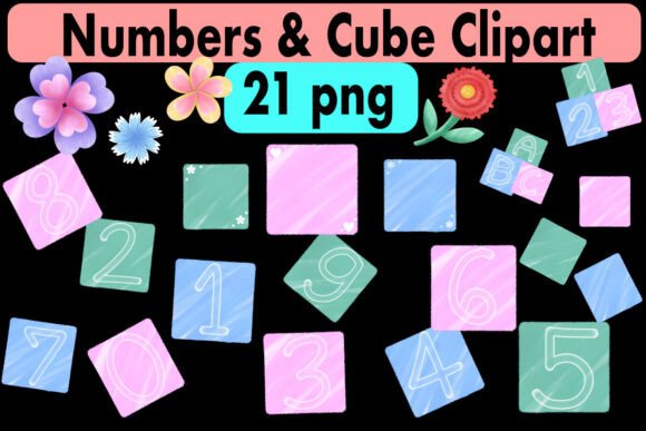 Charming Number and Cube Clipart for Creative Projects