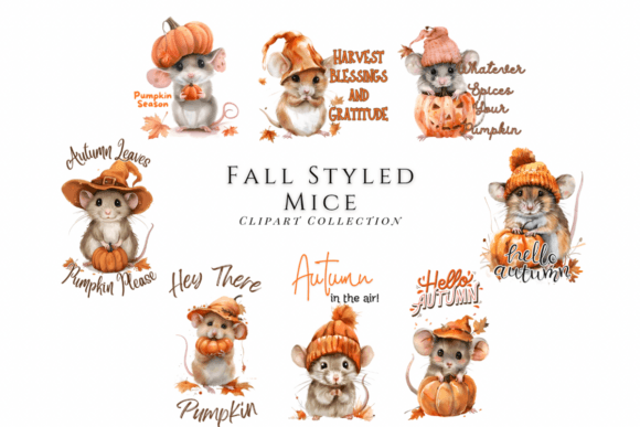 Cozy Autumn Design: The Fall Styled Mice Collection