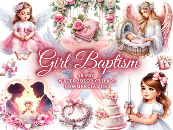 Designing with Purpose: Using Baby Girl Baptism Clipart Christian PNG