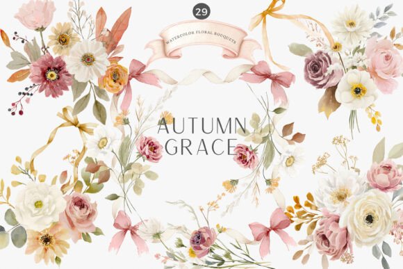 Embrace Autumn's Warmth with Watercolor Bouquets
