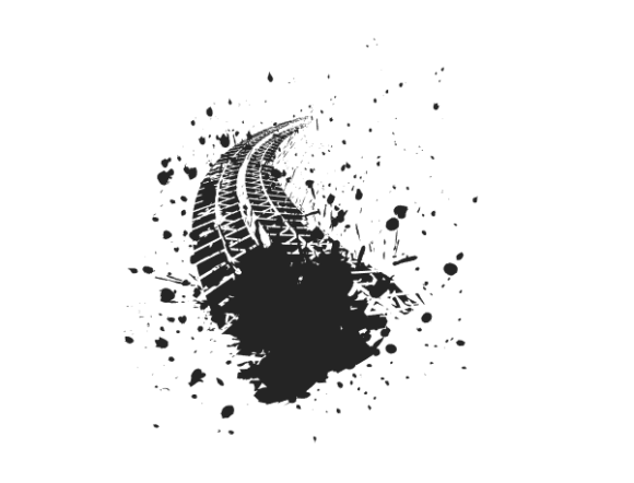 Grunge Tire Tracks: The Raw Energy Your Design Needs