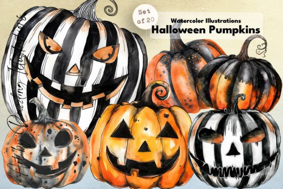 Haunting Harvest: Mastering Watercolor Halloween Pumpkins