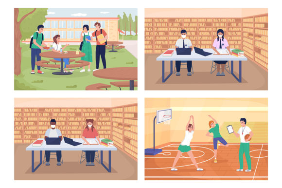 School Activities Vector Illustrations: A Creative Toolkit for Modern Projects