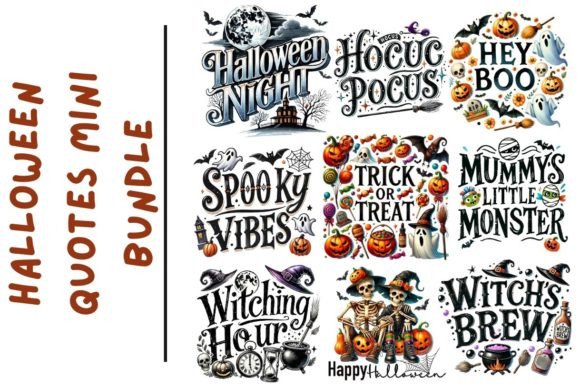 Spooky & Stylish: Mastering the Halloween Quotes Design Bundle